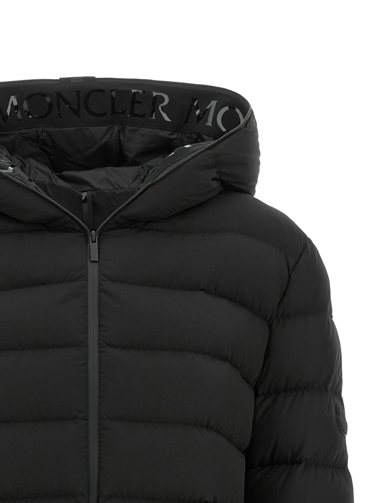 Moncler Black Polyester Full-Length Jacket