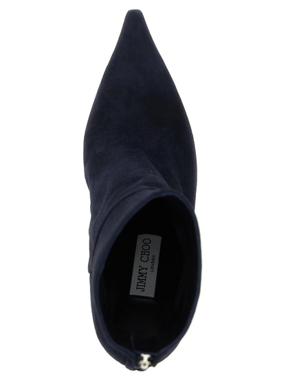 Jimmy Choo Blue Leather Ankle Boots