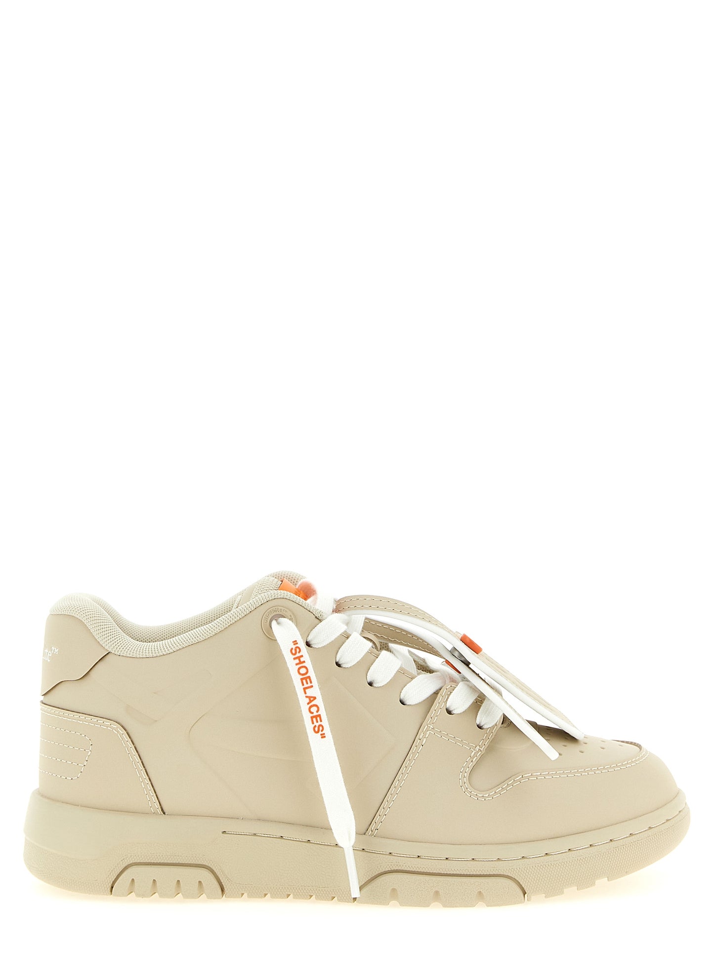 Off-White Beige Plastic Athletic Sneakers