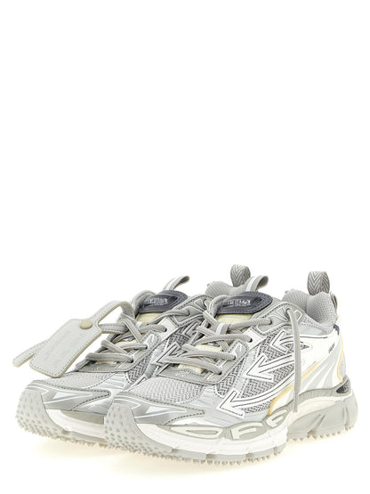 Off-White Gray Polyethylene Athletic Sneakers