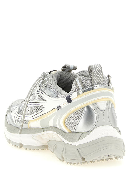 Off-White Gray Polyethylene Athletic Sneakers