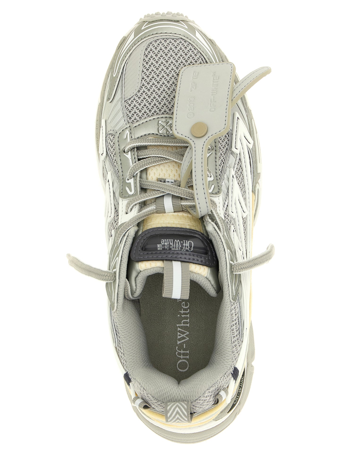 Off-White Gray Polyethylene Athletic Sneakers