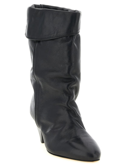 Isabel Marant Black Cowhide Ankle Boots