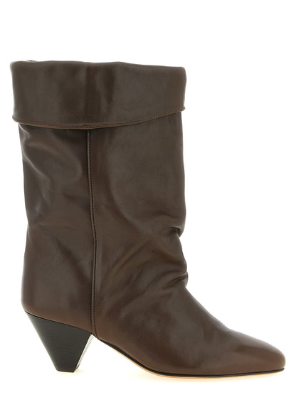 Isabel Marant Brown Cowhide Ankle Boots