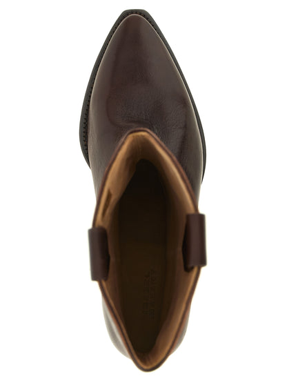 Bottes Isabel Marant femme Duerto en cuir de vache marron – IS-342136