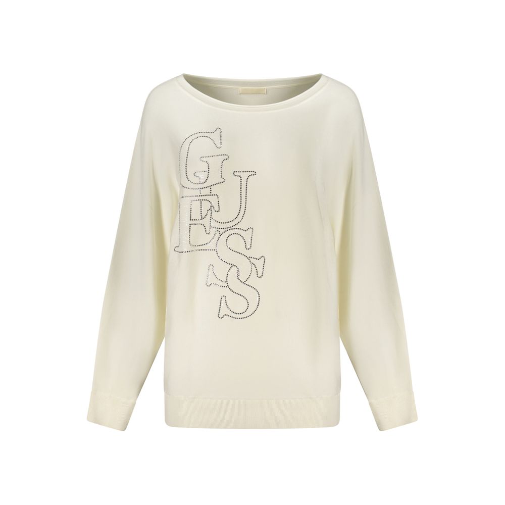 Pull Guess Jeans femme en viscose blanc – GU-46977