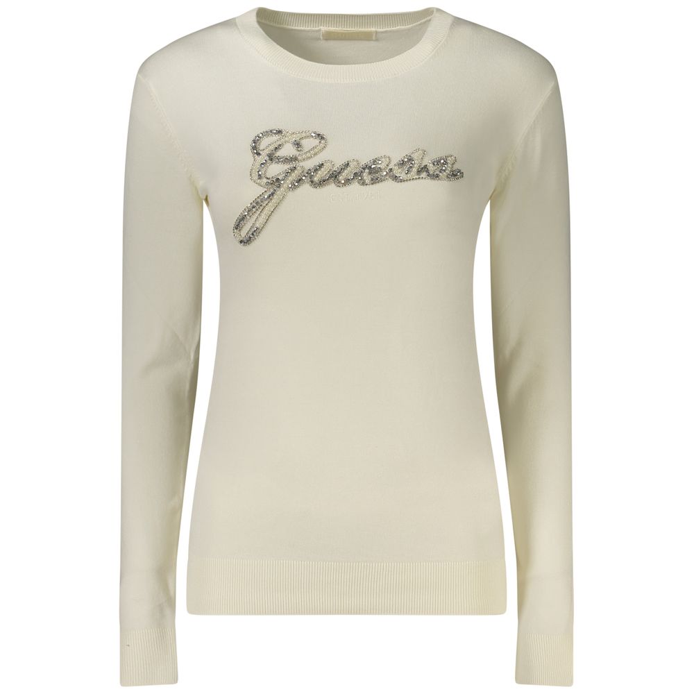 Pull Guess Jeans femme en viscose blanc – GU-46986