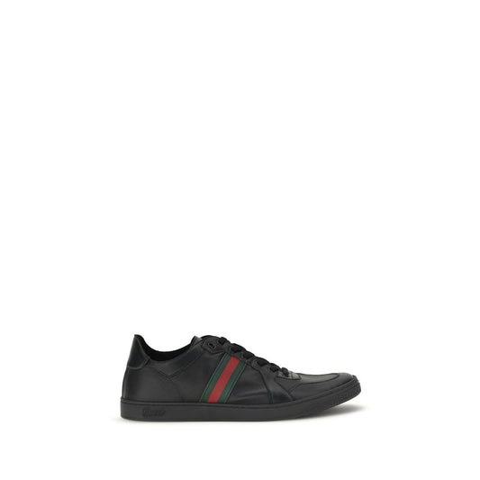 Baskets Gucci homme Stretch Coda en cuir d'agneau noir – GU-865441AAGFF1048
