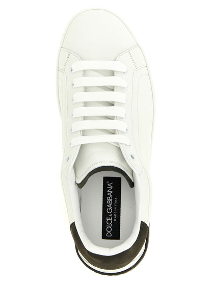 Baskets Dolce & Gabbana homme Portofino en cuir de veau blanc – DO-342652