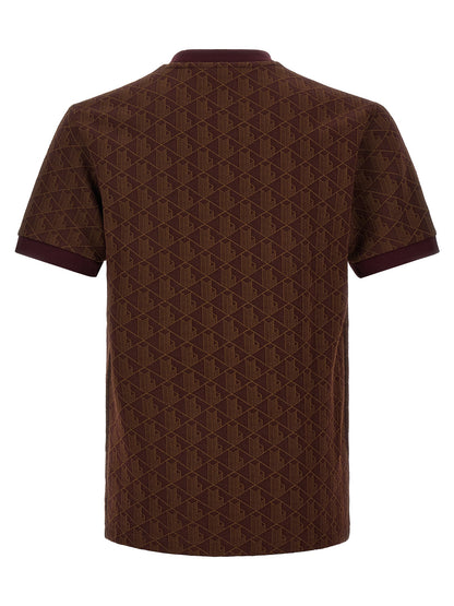Lacoste Brown Polyester T-Shirt