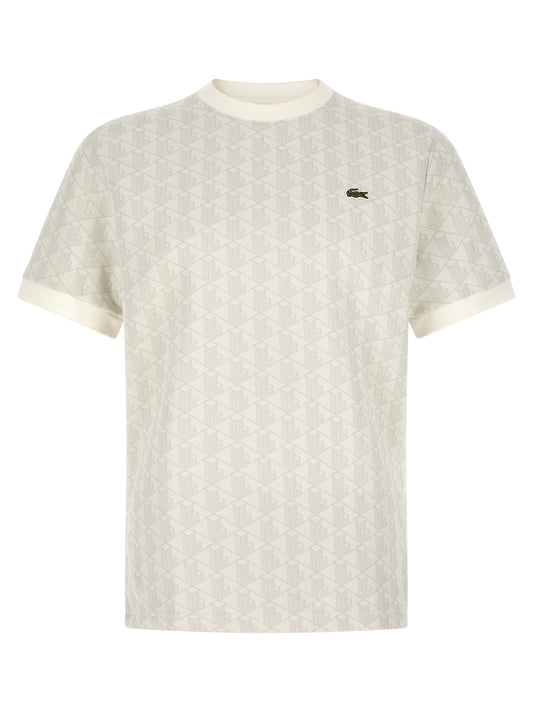Lacoste Beige Polyester T-Shirt