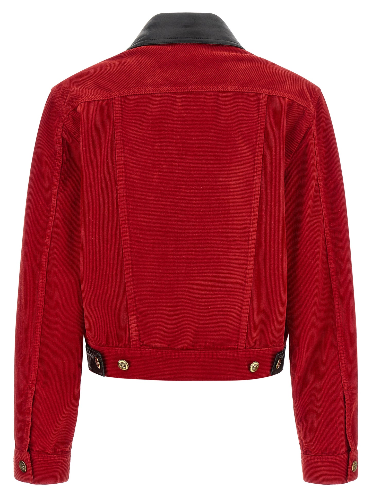 Versace Red Cotton Full-Length Jacket