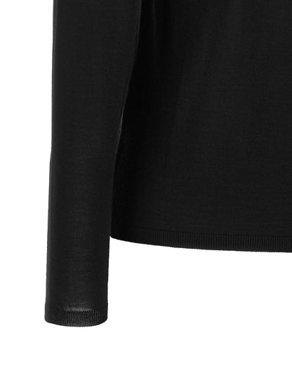 Max Mara Black Virgin Wool Cardigan