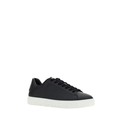 Baskets Versace homme en cuir de veau noir – VE-10144601A096081B000