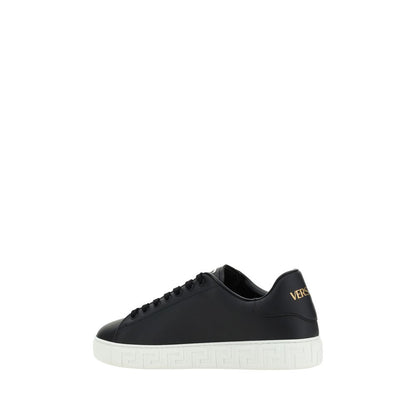 Baskets Versace homme en cuir de veau noir – VE-10144601A096081B000