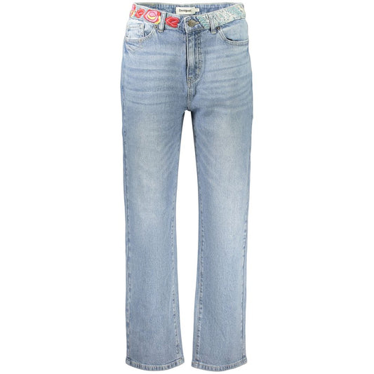 Jean Desigual femme Woodstock en coton bleu clair – DE-47446