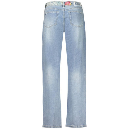 Jean Desigual femme Woodstock en coton bleu clair – DE-47446