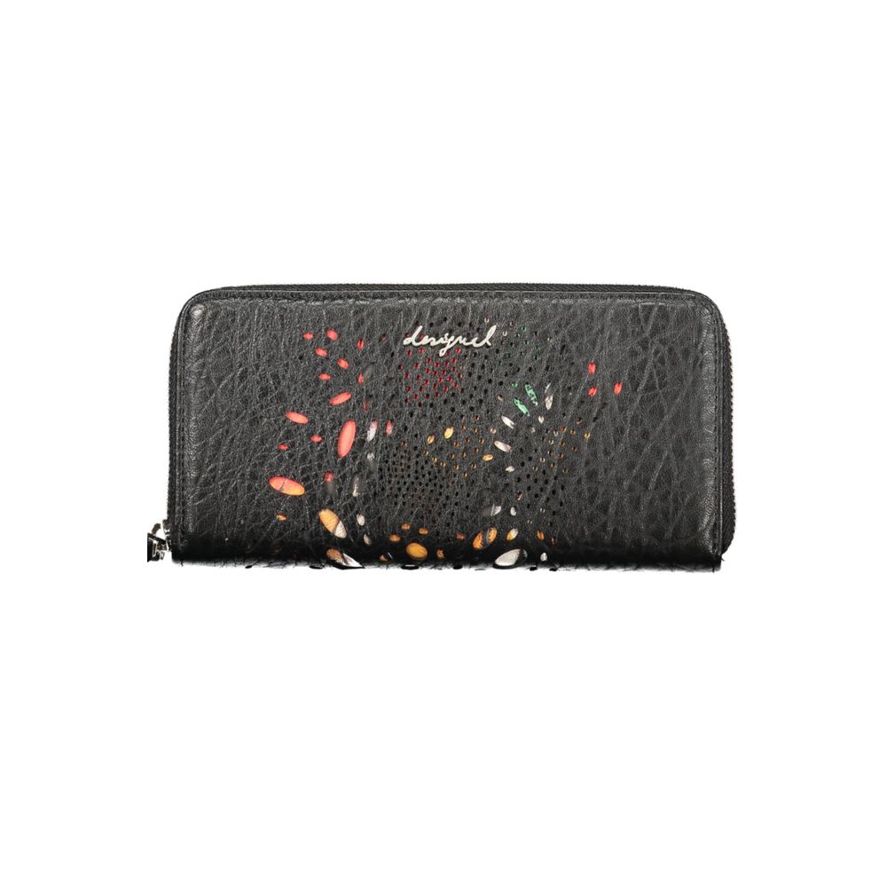 Portefeuille Desigual femme Notus Print Fiona en polyuréthane noir – DE-47474