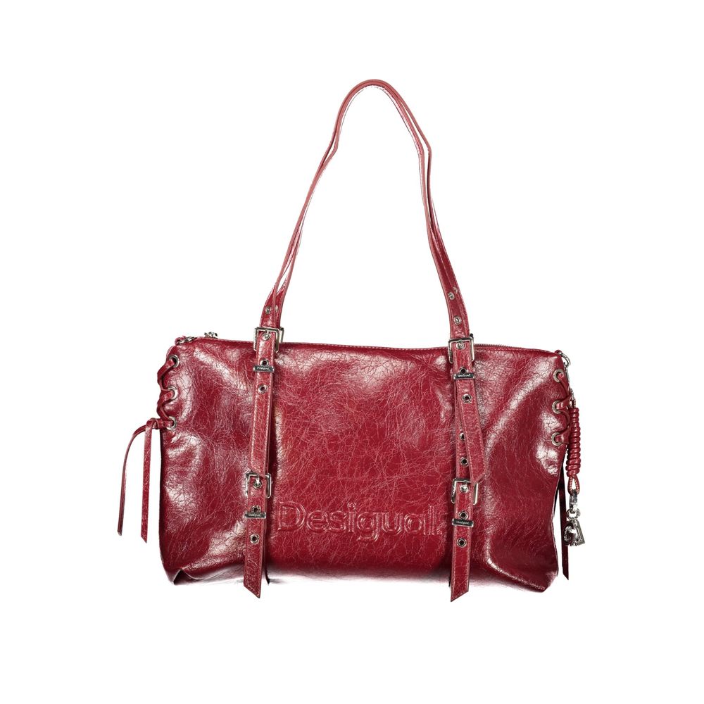 Sac à main Desigual femme Lanuza Half Logo en polyuréthane rouge – DE-47498
