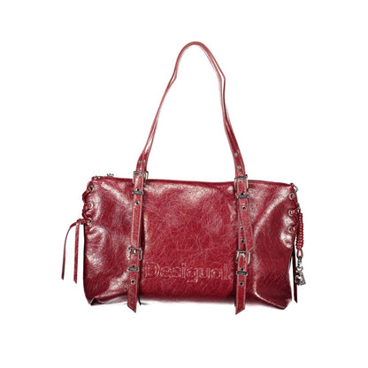 Sac à main Desigual femme Lanuza Half Logo en polyuréthane rouge – DE-47498