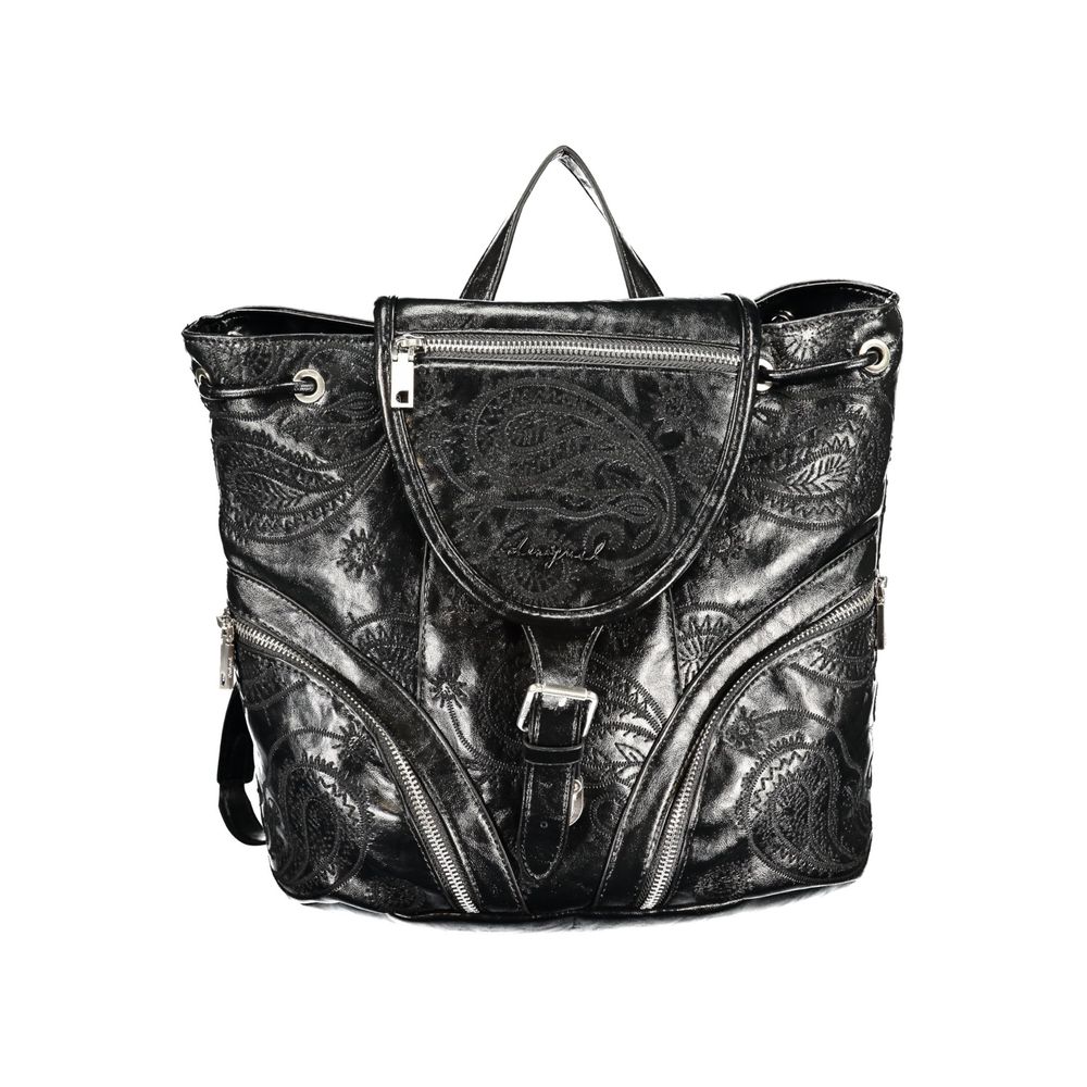 Sac à dos Desigual femme Siroco Tula Mini Straight en polyuréthane noir – DE-47522