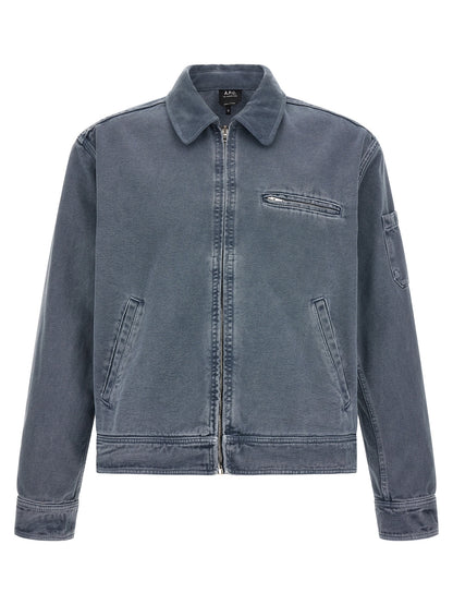 A.P.C. Gray Cotton Denim Jacket