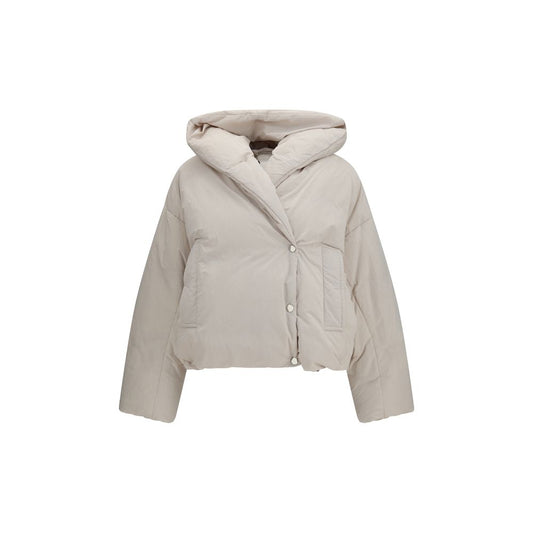 Max Mara Gray Polyamide Full-Length Jacket