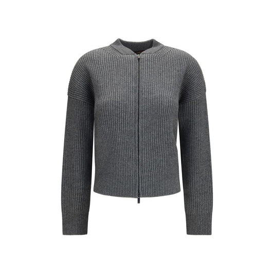 Max Mara Gray Wool Oves Aries Cardigan