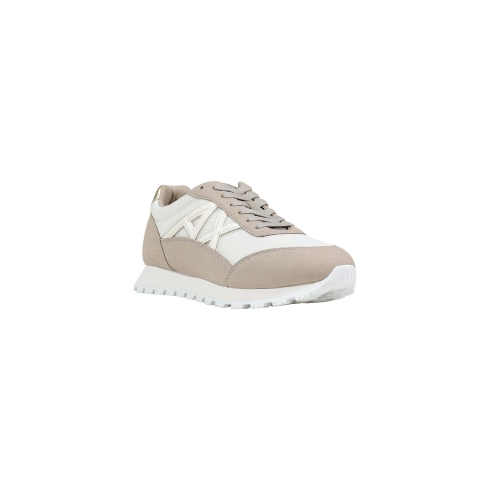 Armani Exchange Beige Polyester Athletic Sneakers
