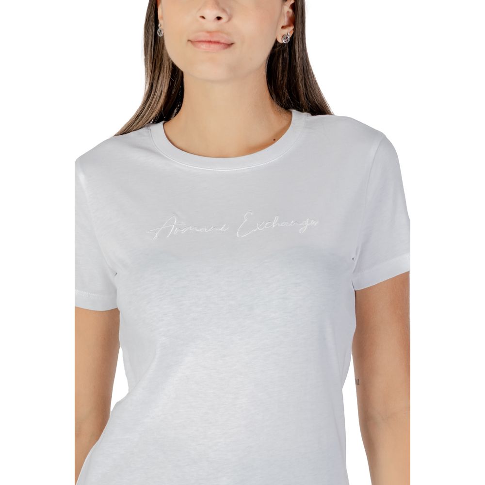 Armani Exchange White Cotton T-Shirt