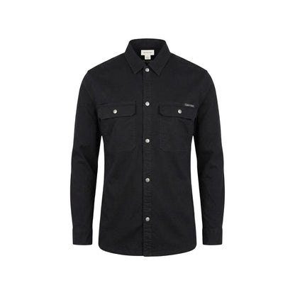 Calvin Klein Jeans Black Cotton Dress Shirt