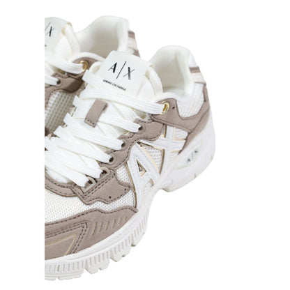 Armani Exchange Brown Polyamide Athletic Sneakers
