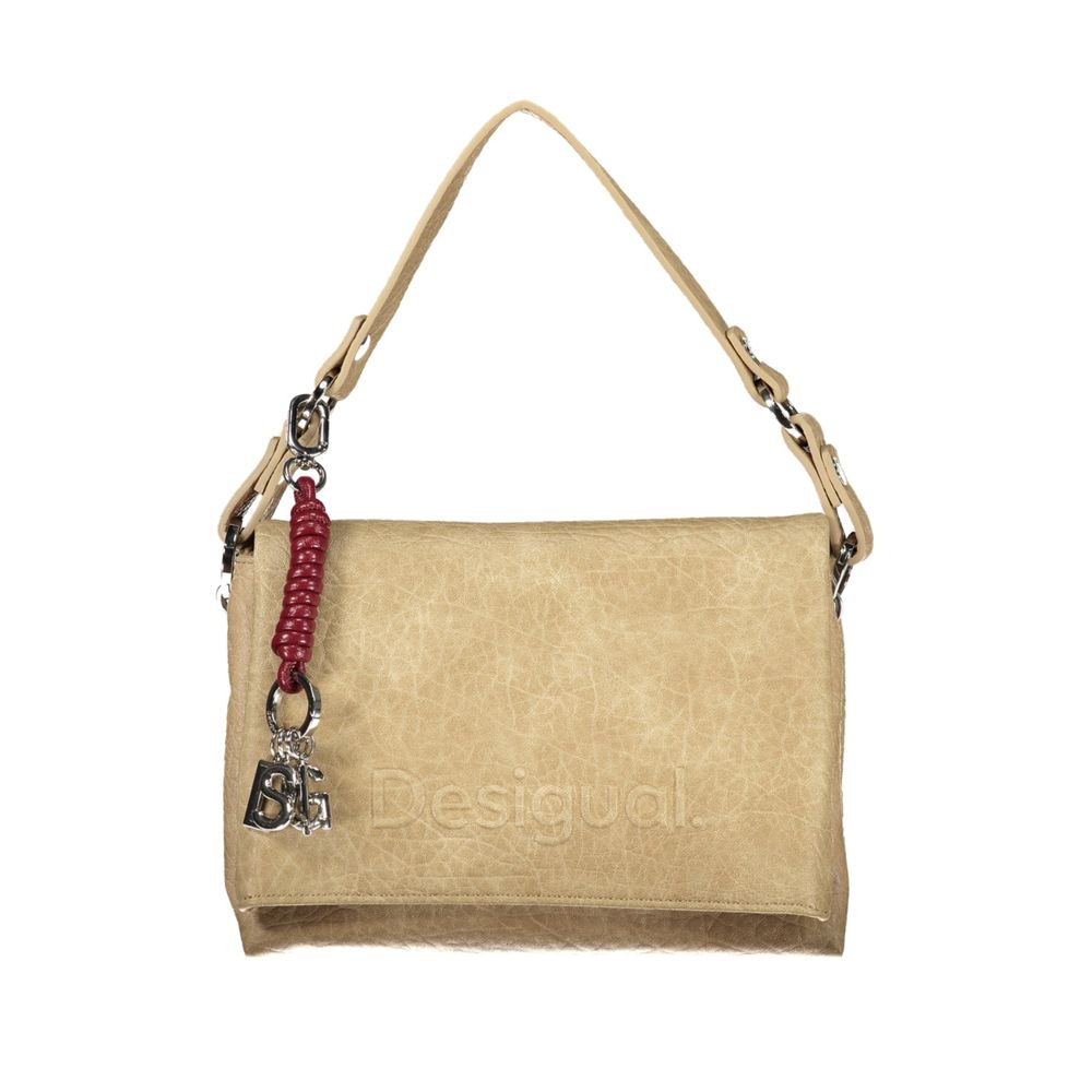 Sac à main Desigual femme Half Logo Venecia 4.0 en polyuréthane beige – DE-47471