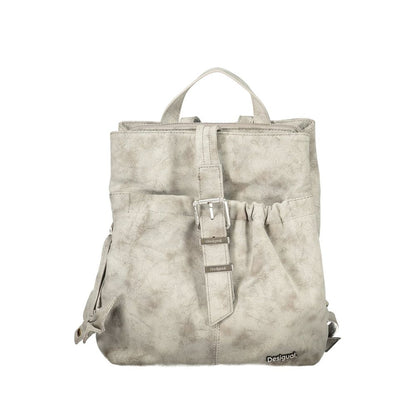 Sac à dos Desigual femme Nickel Sumy Mini Straight en polyuréthane gris – DE-47486