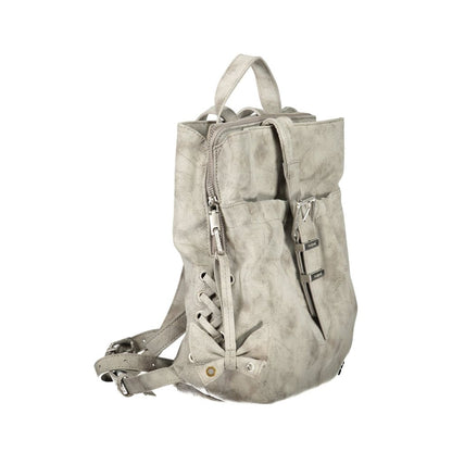 Sac à dos Desigual femme Nickel Sumy Mini Straight en polyuréthane gris – DE-47486