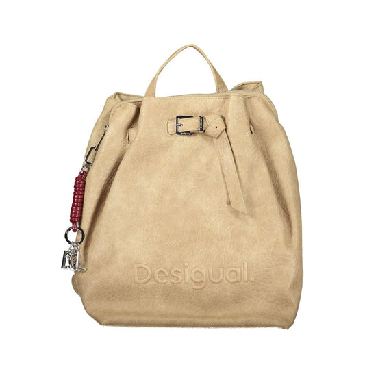 Sac à dos Desigual femme Half Logo Luena en polyuréthane beige – DE-47513
