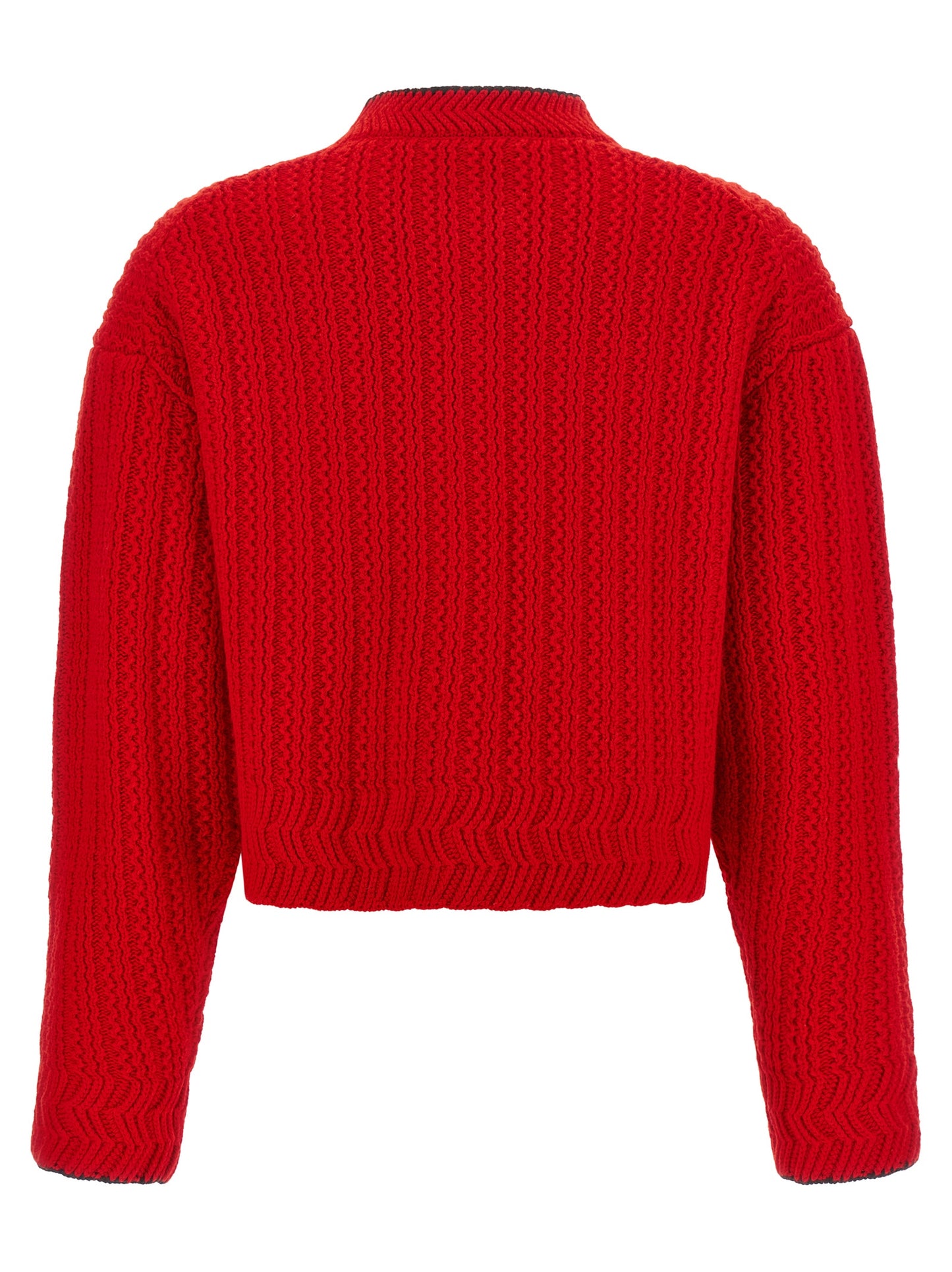 Chloé Red Wool Cardigan