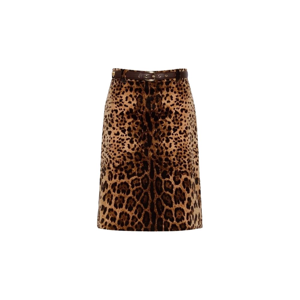 Max Mara Brown Cotton Midi Skirt