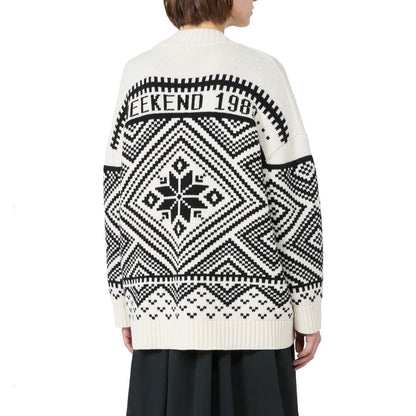 Max Mara White Virgin Wool Cardigan