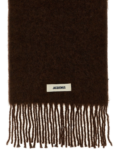 Écharpe Jacquemus homme Carro en alpaga et laine marron – JA315429BM