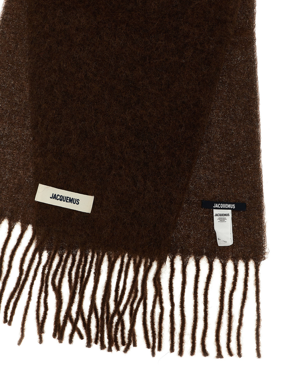Écharpe Jacquemus homme Carro en alpaga et laine marron – JA315429BM