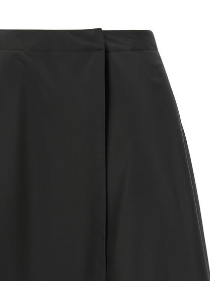 Moncler Black Polyester Midi Skirt