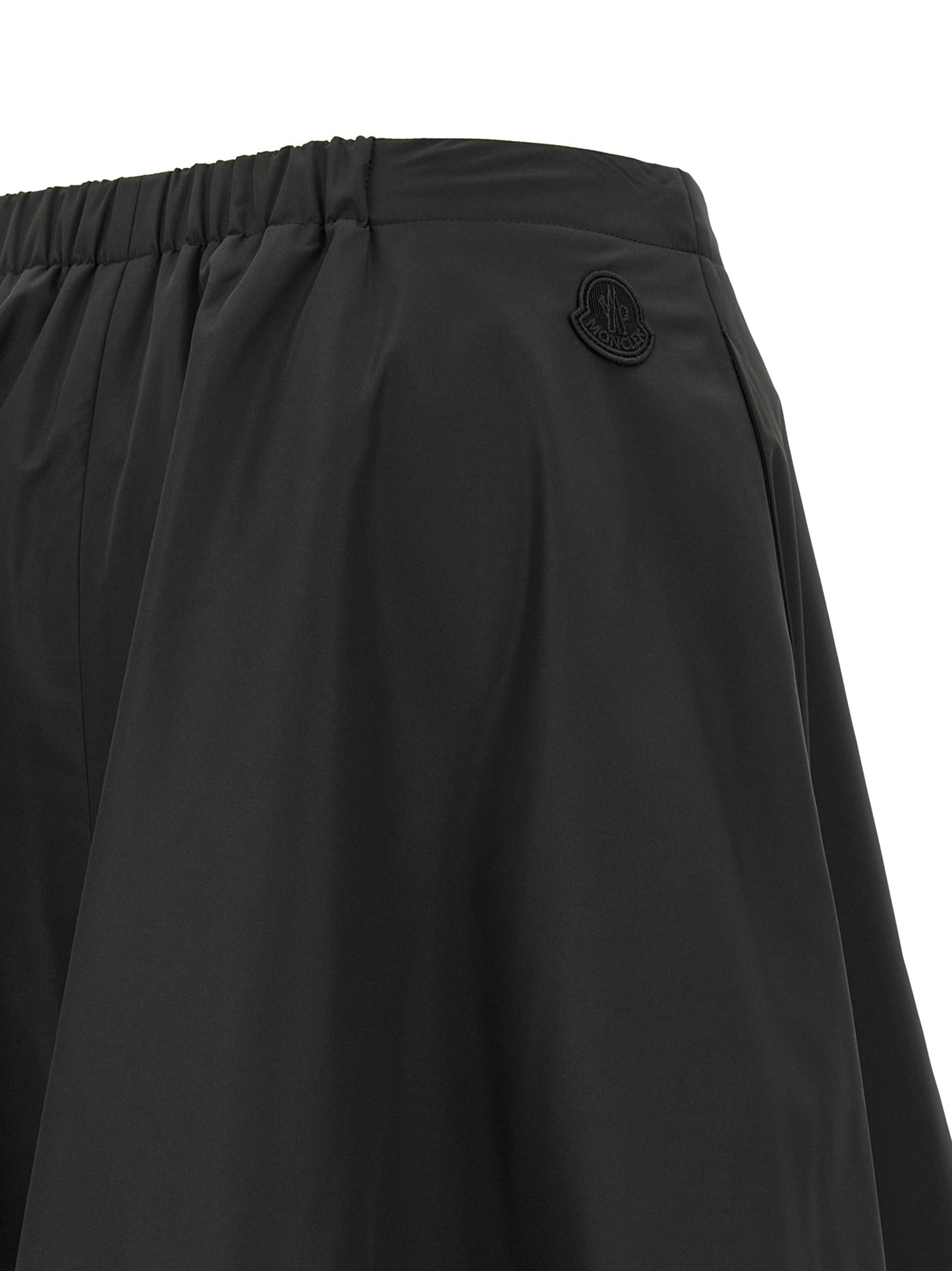 Moncler Black Polyester Midi Skirt