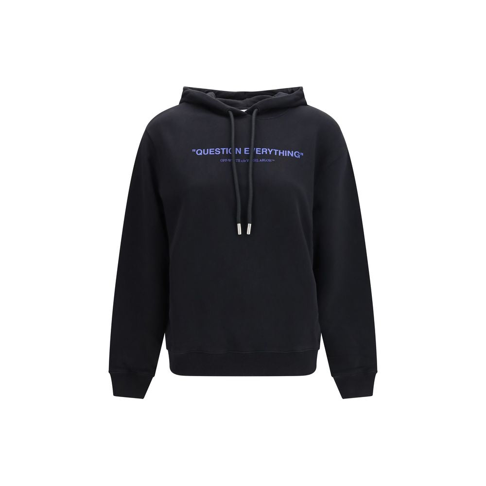 Sweat à capuche Off-White femme Question Everything en coton noir – OF-2FE00503TW013