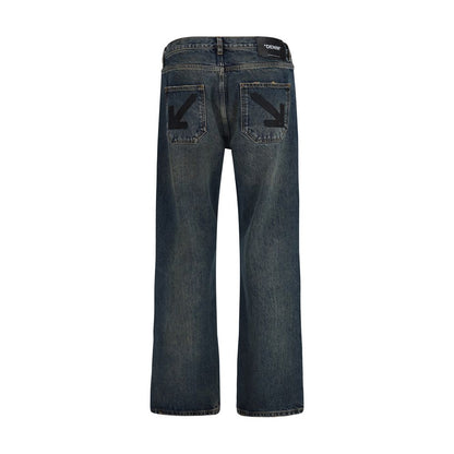Jean Off-White homme Half Arrow en coton bleu – OF-OMYA18JF26DEN00540461