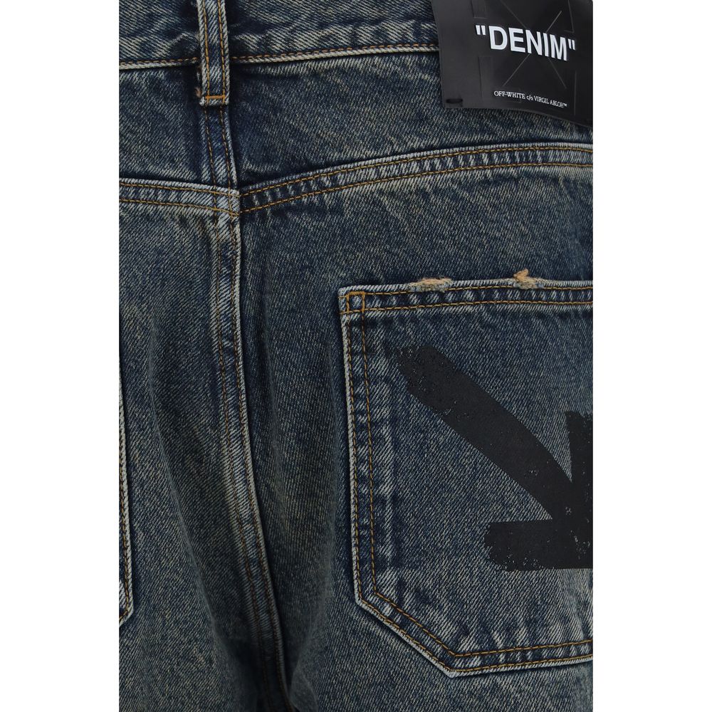Jean Off-White homme Half Arrow en coton bleu – OF-OMYA18JF26DEN00540461