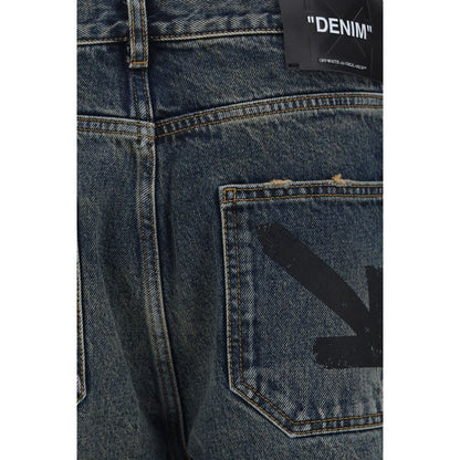 Jean Off-White homme Half Arrow en coton bleu – OF-OMYA18JF26DEN00540461