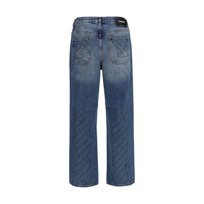 Jean Off-White homme Half Arrow en coton bleu – OF-OMYA19DF26DEN00440400