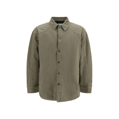 Off-White Bicolor Cotton Full-Length Jacket