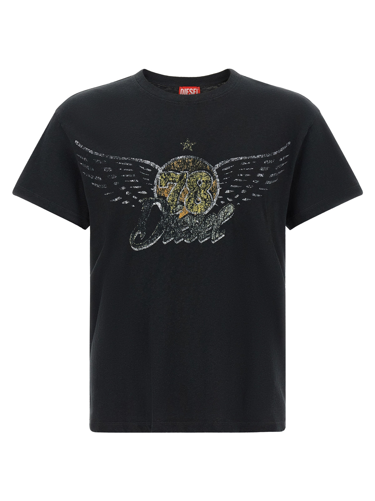 T-shirt Diesel T-Gerio-A en coton et chanvre noir – DI-343511